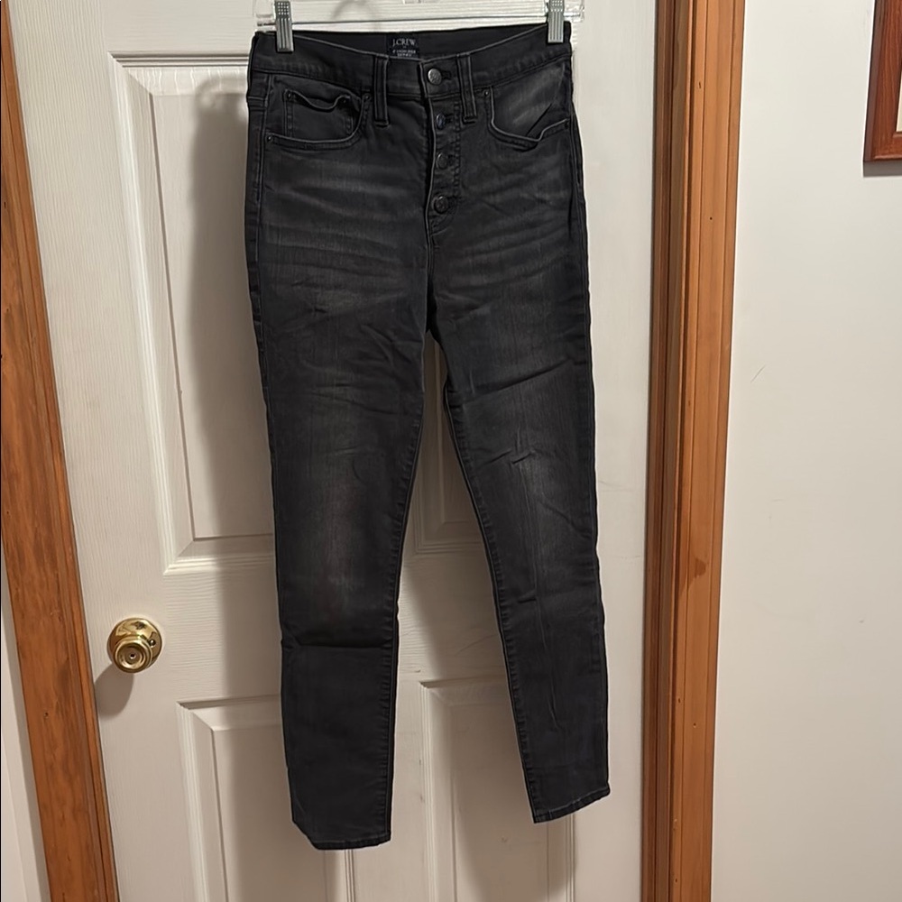 J. Crew Factory Black Skinny Jeans High Waist Modern Fit